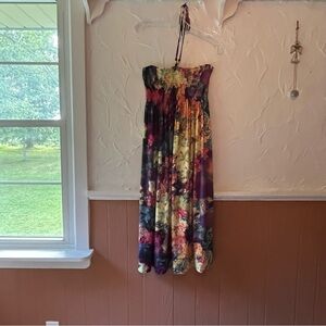 Floral Strapless Maxi Dress